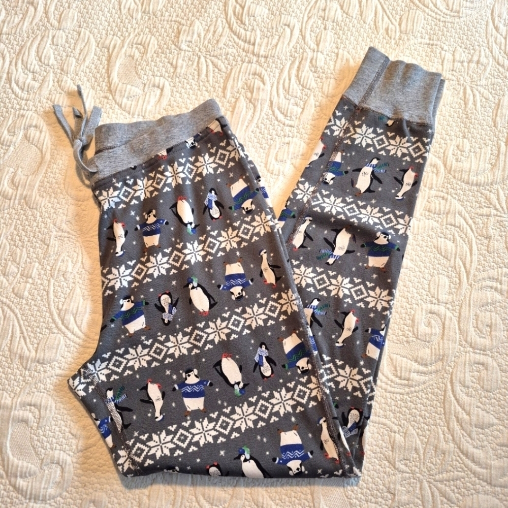 Hanna Andersson women's size Small penguin design pajama bottoms VGUC